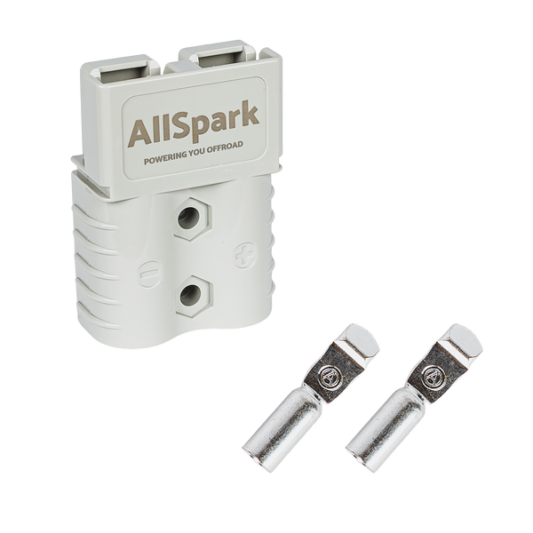AllSpark - 120A Grey Anderson Kit - Plug &amp; 2 contacts for 2 AWG cable