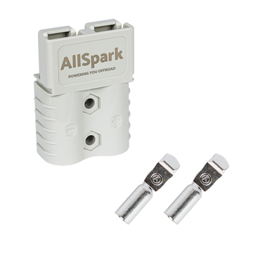 AllSpark - 120A Grey Anderson Kit - Plug &amp; 2 contacts for 2 AWG cable