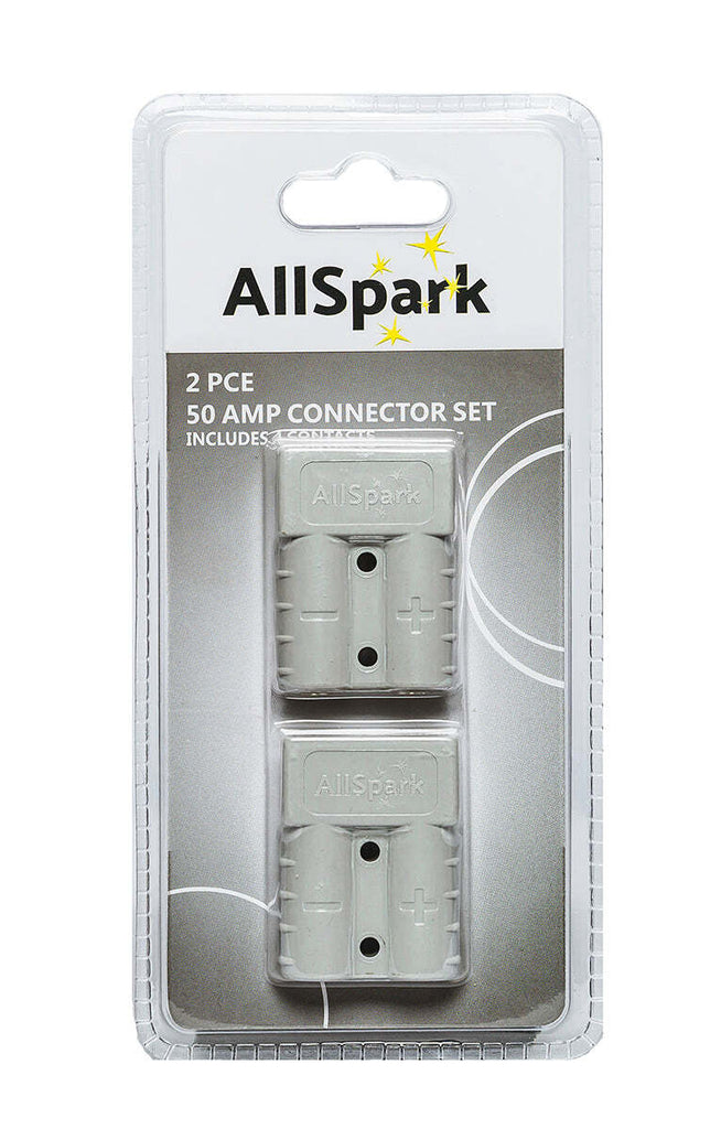 AllSpark 50A Grey Anderson Connector Plug - 2 Pack 10-12 AWG