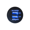 AllSpark Dual 2.4A USB Charging Socket with blue back light