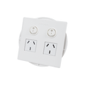 AllSpark Dual GPO Flush Mount Power Board | 2 Outlet | White