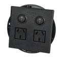 2 Outlet Power Board | Flush Mount | Black | Plug & Play GPO | AllSpark