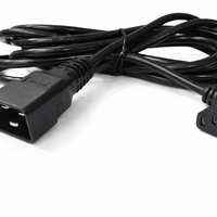 AllSpark Plug &amp; Play GPO Extension Cord 4m C13 RA IEC to C20 IEC - Black
