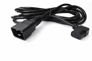 AllSpark Plug & Play GPO Extension Cord 4m C13 RA IEC to C20 IEC - Black