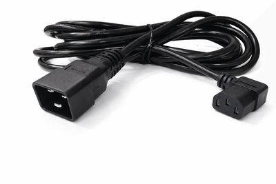 AllSpark Plug &amp; Play GPO Extension Cord 4m C13 RA IEC to C20 IEC - Black