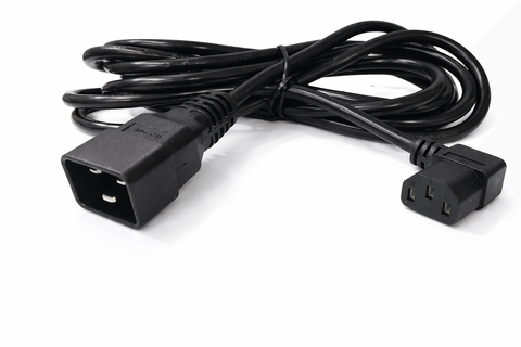 AllSpark Plug &amp; Play GPO Extension Cord 4m C13 RA IEC to C20 IEC - Black