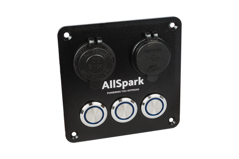 AllSpark 3 way push button switch panel