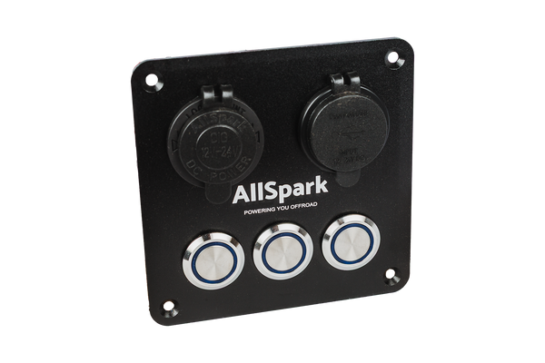 AllSpark 3 way push button switch panel