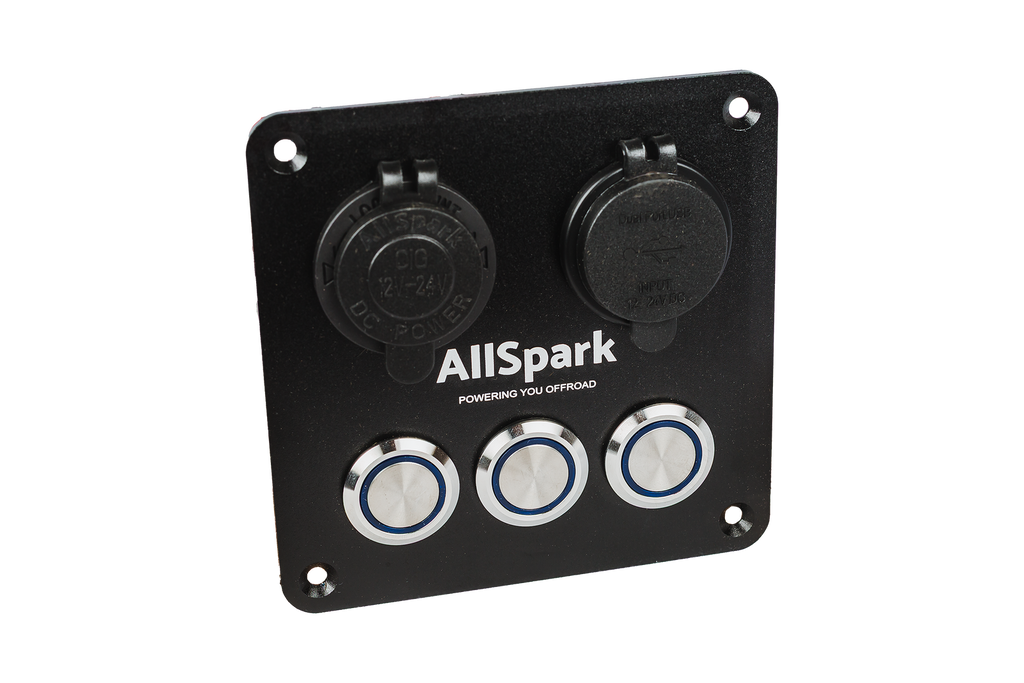 AllSpark 3 way push button switch panel