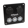 AllSpark 3 way push button switch panel
