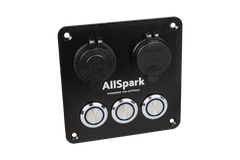 AllSpark 3 way push button switch panel