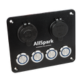 AllSpark 4 way push button switch panel