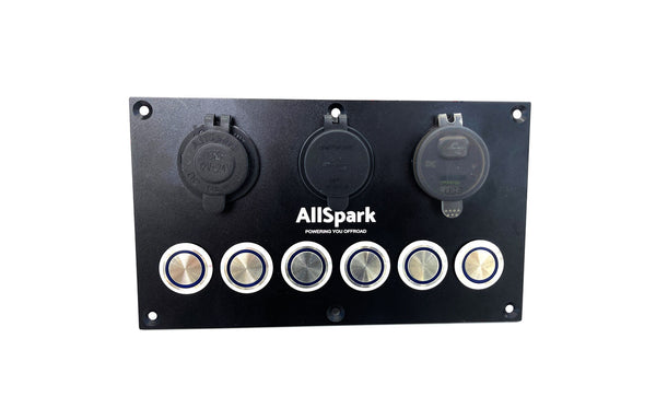 AllSpark 6 way push button switch panel