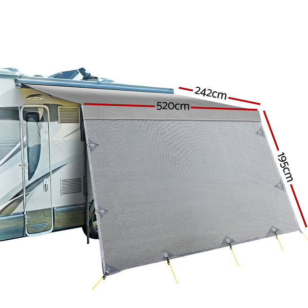 Weisshorn 18ft Caravan Awning Fabric with Privacy Screen - 5.2m