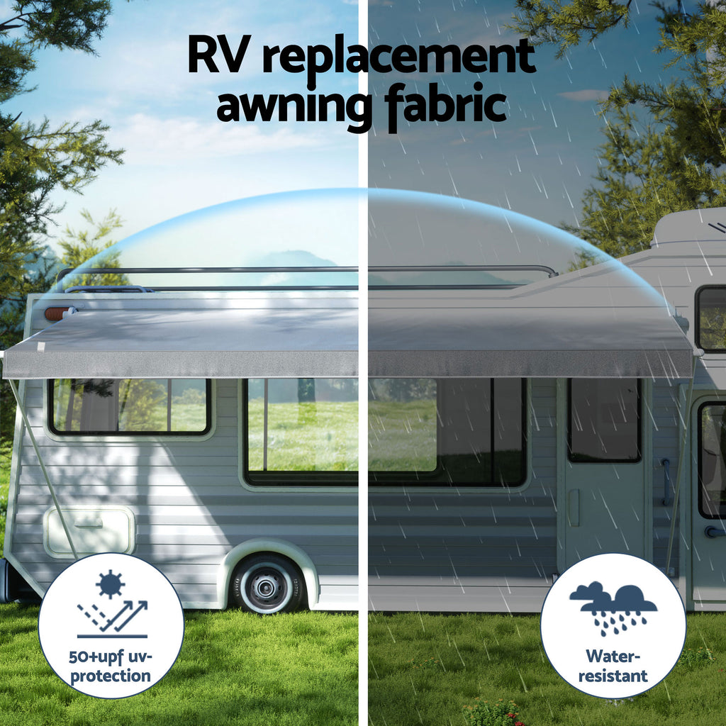 Weisshorn 18ft Caravan Awning Fabric with Privacy Screen - 5.2m
