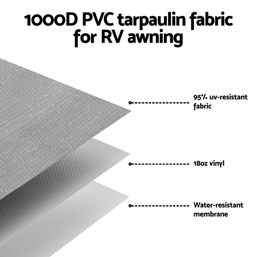 Weisshorn 18ft Caravan Awning Fabric with Privacy Screen - 5.2m