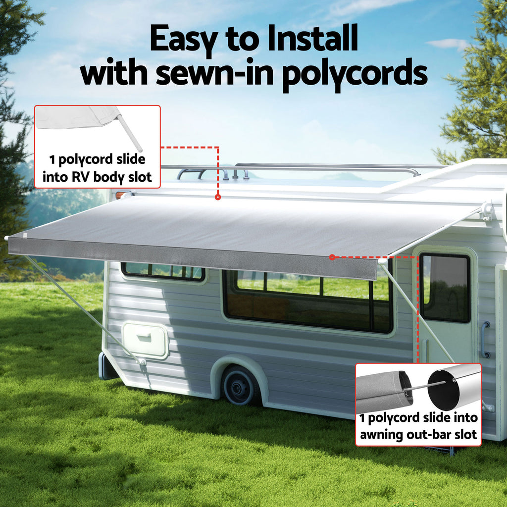 Weisshorn 18ft Caravan Awning Fabric with Privacy Screen - 5.2m