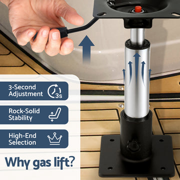 Seamanship Adjustable Boat Seat Pedestal 34-46cm Gas Lift