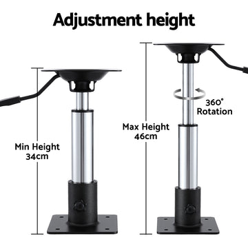 Seamanship Adjustable Boat Seat Pedestal 34-46cm Gas Lift