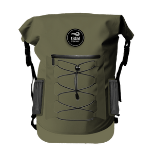 Tidal Trekker 35L Cooler Backpack – Army Green front