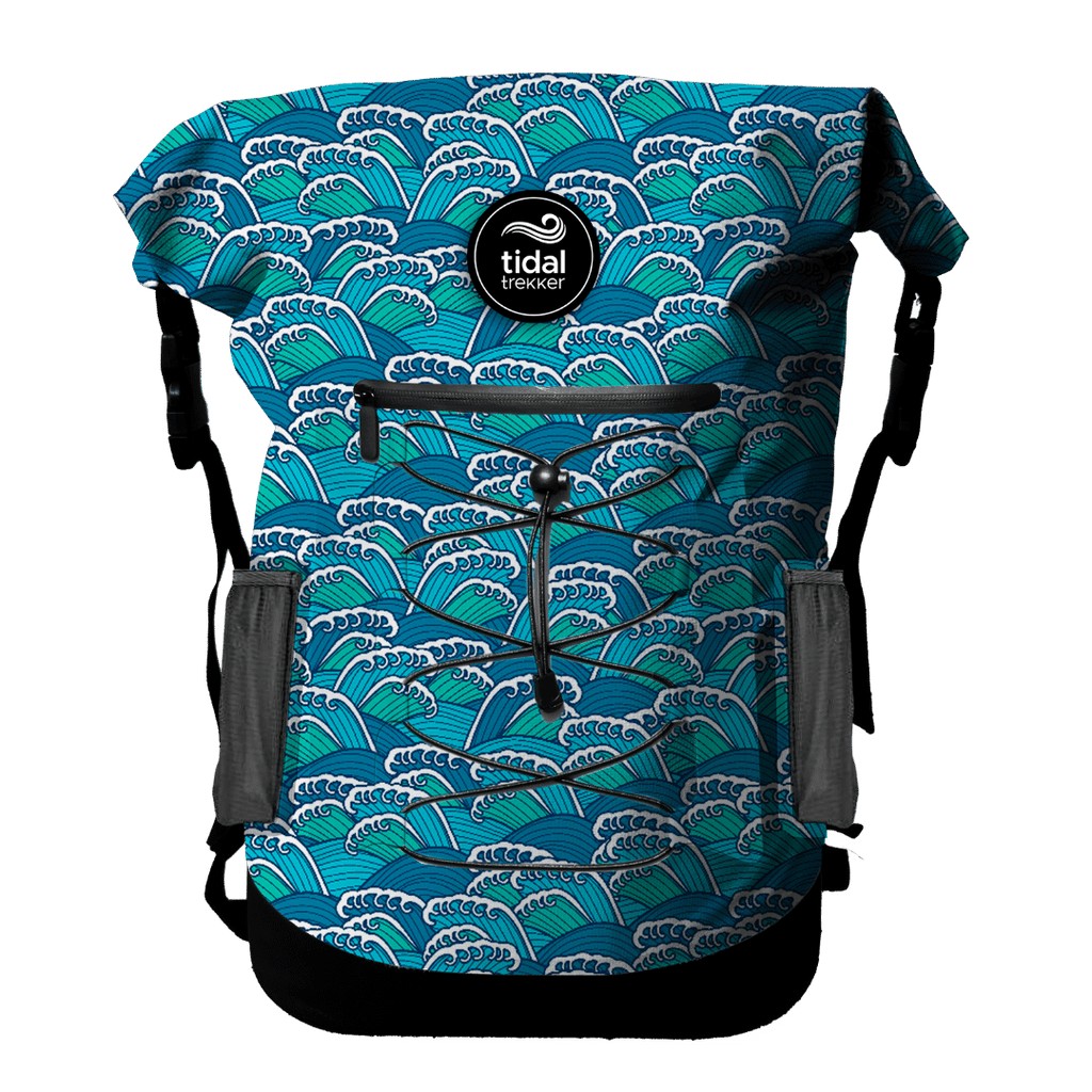 Tidal Trekker 25L Cooler Backpack – Ocean Waves front