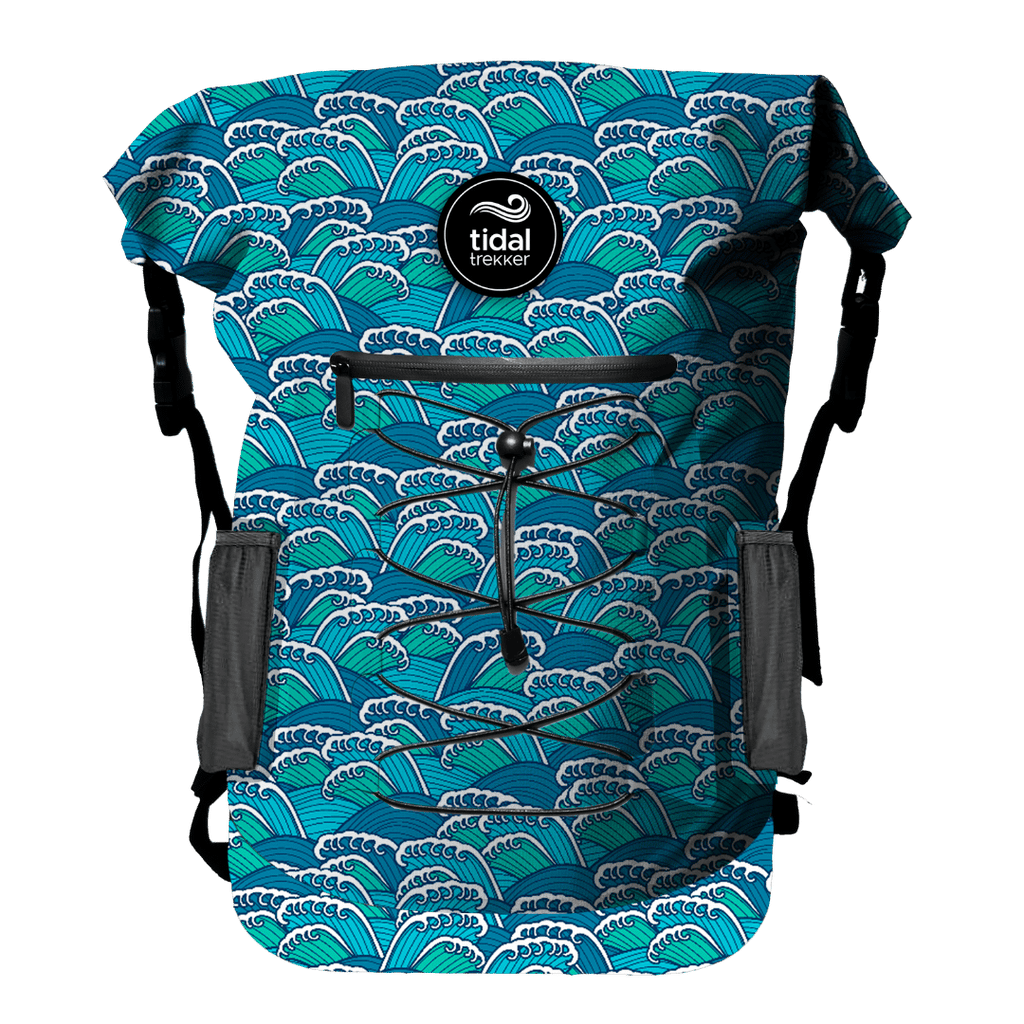 Tidal Trekker 35L Cooler Backpack – Ocean Waves front