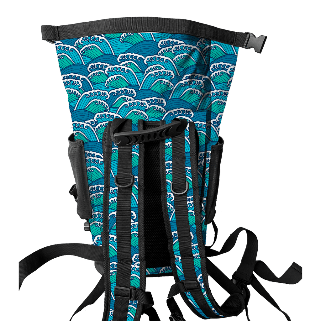 Tidal Trekker 25L Cooler Backpack – Ocean Waves back