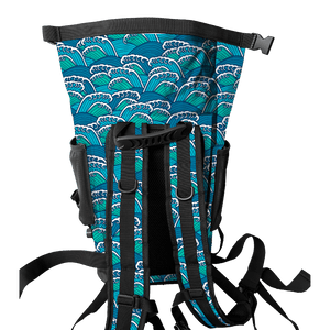 Tidal Trekker 25L Cooler Backpack – Ocean Waves back