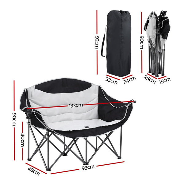 Weisshorn Double Folding Moon Chair 240kg