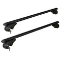 Universal Car Roof Racks Pod Aluminium Cross Bars Adjustable 108cm Black