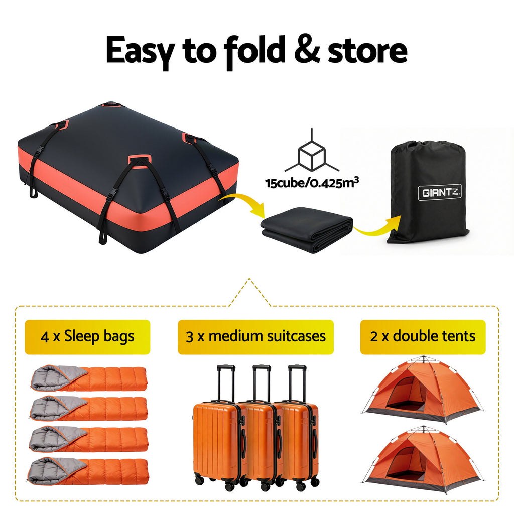 Giantz Rooftop Cargo Bag 15 Cubic Feet