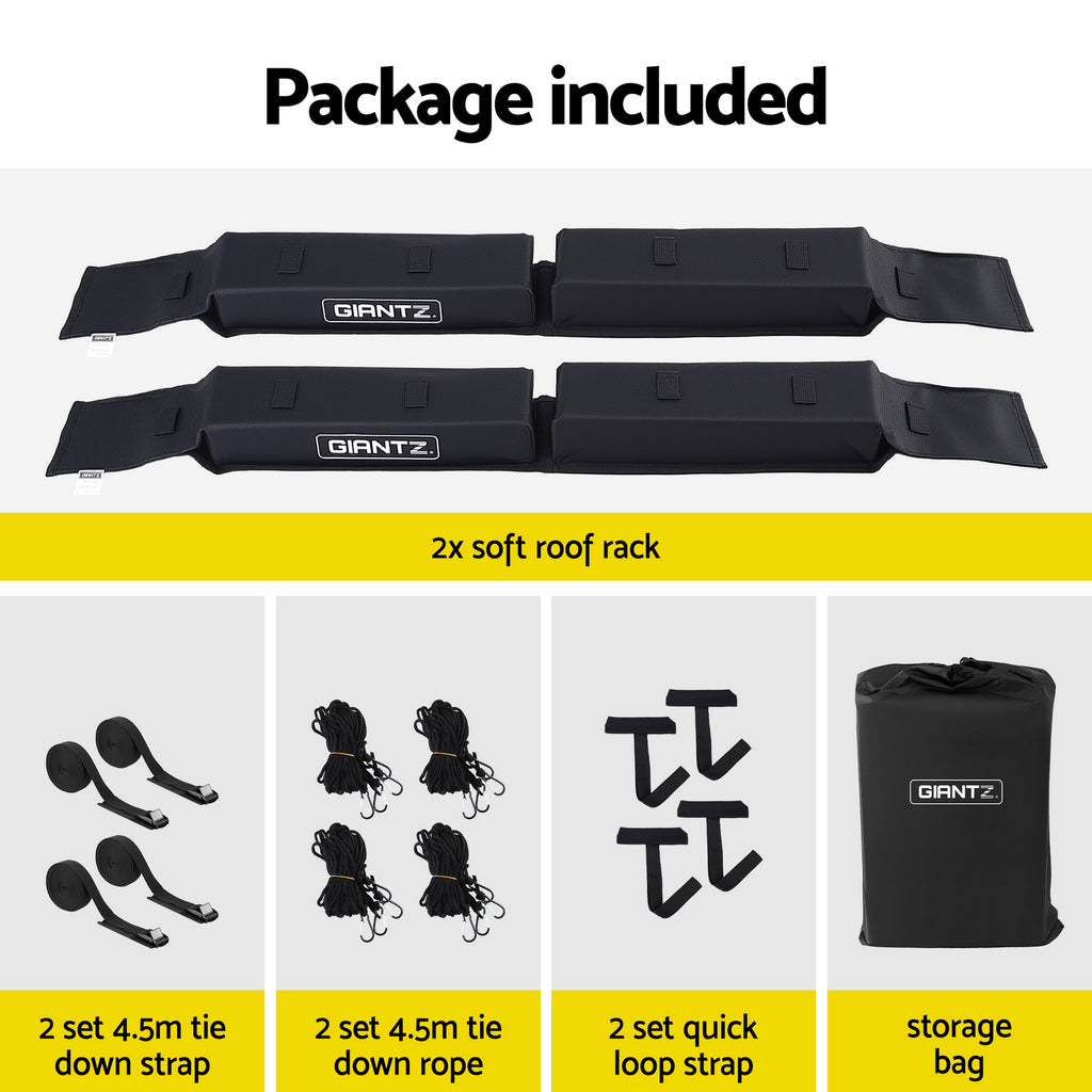 Giantz Soft Roof Rack Pads for Kayak, SUP and Surfboard