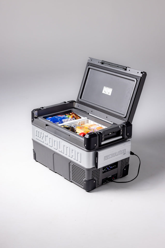 myCOOLMAN Dual Zone 53L Fridge & Freezer And Bonus PowerPack