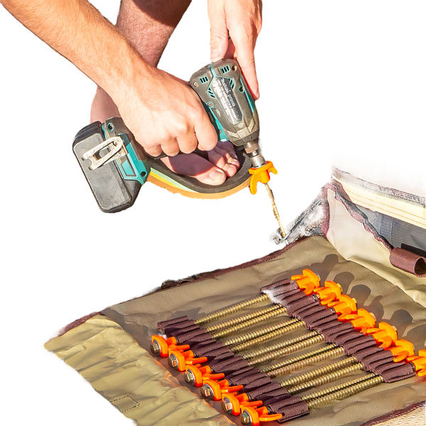 16 Piece Screw In Tent Peg Set by Cranky Croc