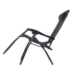 Gardeon Zero Gravity Chair Folding Outdoor Recliner Adjustable Sun Lounge Camping Black