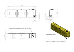 55 Litre Rectangular Poly Diesel Tank