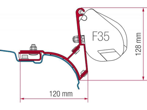 Fiamma F35 Kit VW T5 Multivan Transporter RHD Version (Stock Code: 200-04619, Fiamma Product Code: 98655Z005)