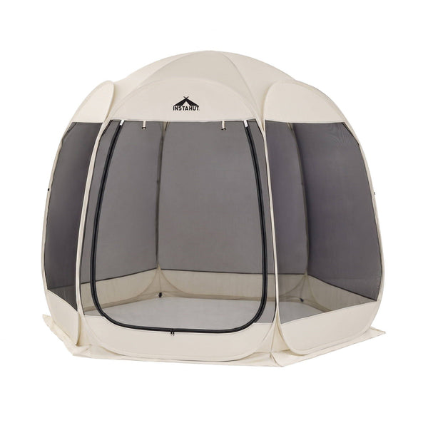 Instahut 6 Sided Pop Up Screen Gazebo 2.7 x 1.35m