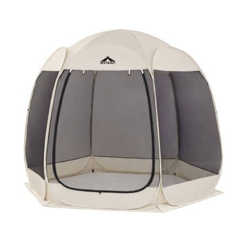 Instahut 6 Sided Pop Up Screen Gazebo 2.7 x 1.35m