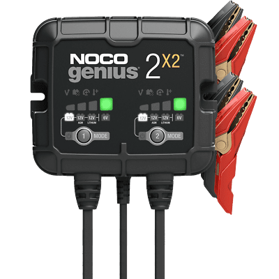 Noco GENIUS2X2 6V/12V 2-Bank 4-Amp Smart Battery Charger
