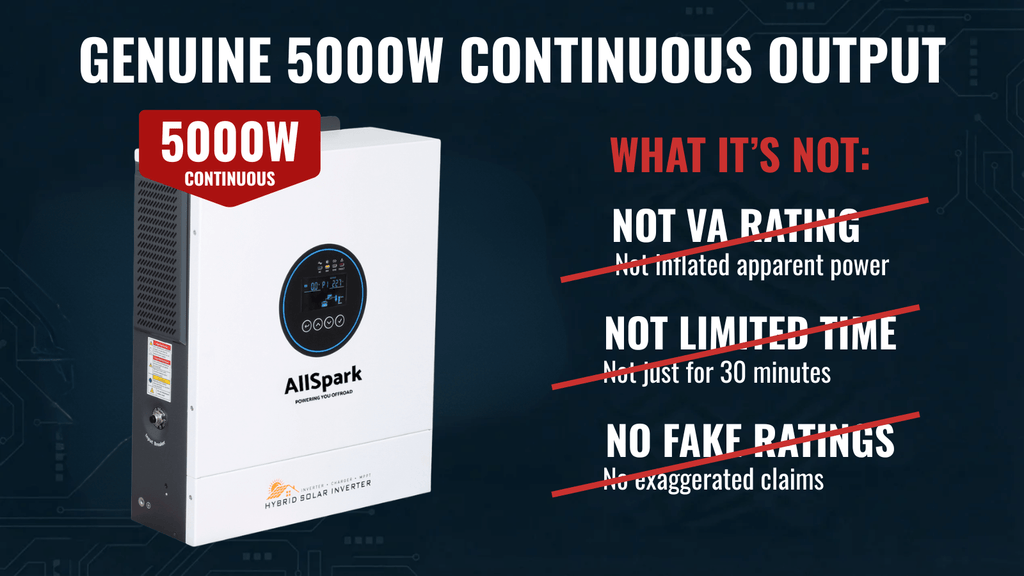 AllSpark - 24V 5000 Watt Hybrid Inverter + 160A ACDC Charger + 160A MPPT with Auto Transfer