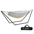 Gardeon Hammock with Steel Stand - Cream