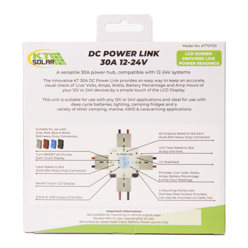 30Amp, 4 Way DC Powerlink with Display Screen