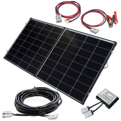 200W, 12V Portable Folding Solar Kit With Dual Charge Feature