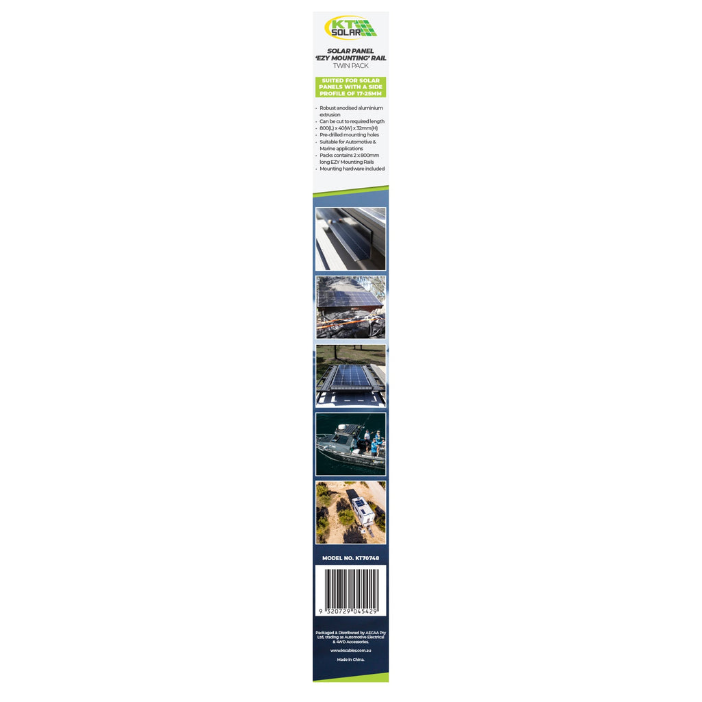 Twin Solar Panel Mounting ‘EZY’ Rails – Small