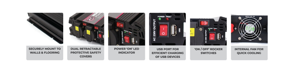 600W Modified Sine Wave Power Inverter by KT Solar Accessories