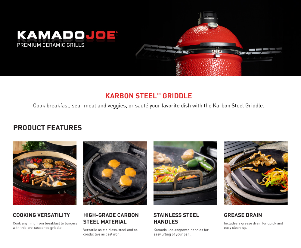 Just got the new Karbon Steel Griddle : r/KamadoJoe