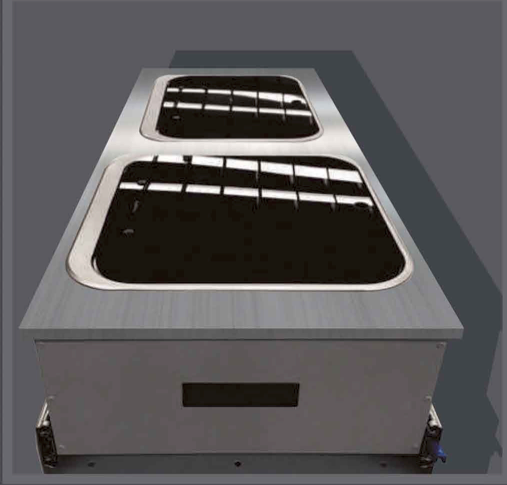 Kitchen Pro Sliding Combo Unit — Stainless Steel with SMEV Hob