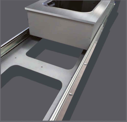 Kitchen Pro Sliding Combo Unit — Stainless Steel with SMEV Hob