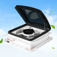 Manan Caravan Roof Vent Hatch 355mm with 12V Fan and LED Light